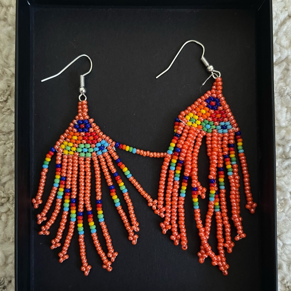 Handmade Traditional Mexican Necklace and Earrings - Picture 5 of 6